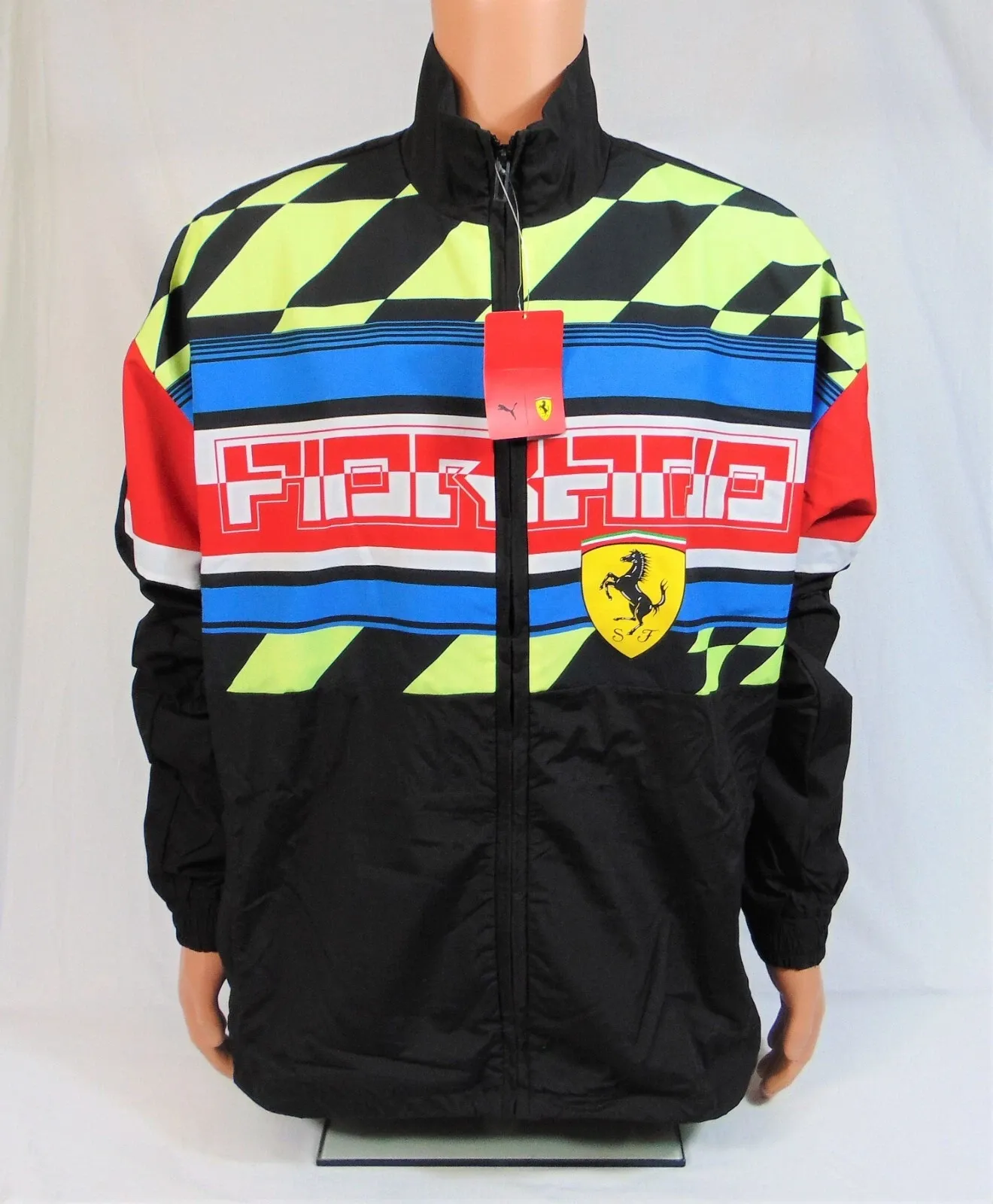 Puma Scuderia Ferrari Black Woven Windbreaker Track Jacket