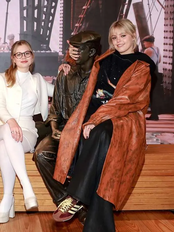 Renee Rapp Brown Leather Coat