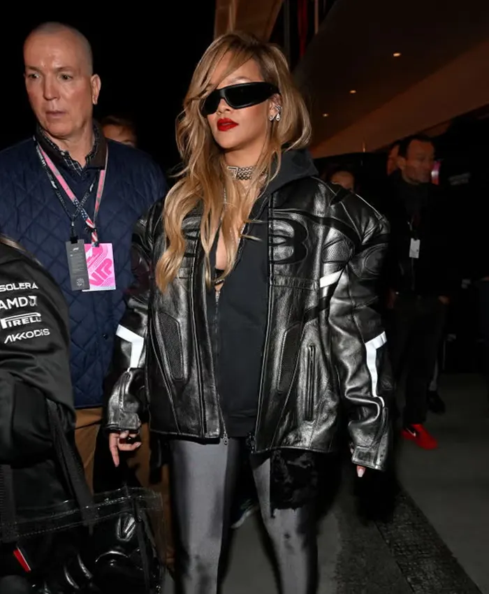Rihanna F1 Las Vegas Grand Prix Racing Jacket