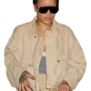 Rihanna NYC 2026 Cropped Tan Jacket