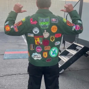 Robert Downey Jr. Green Patch Jacket For Sale