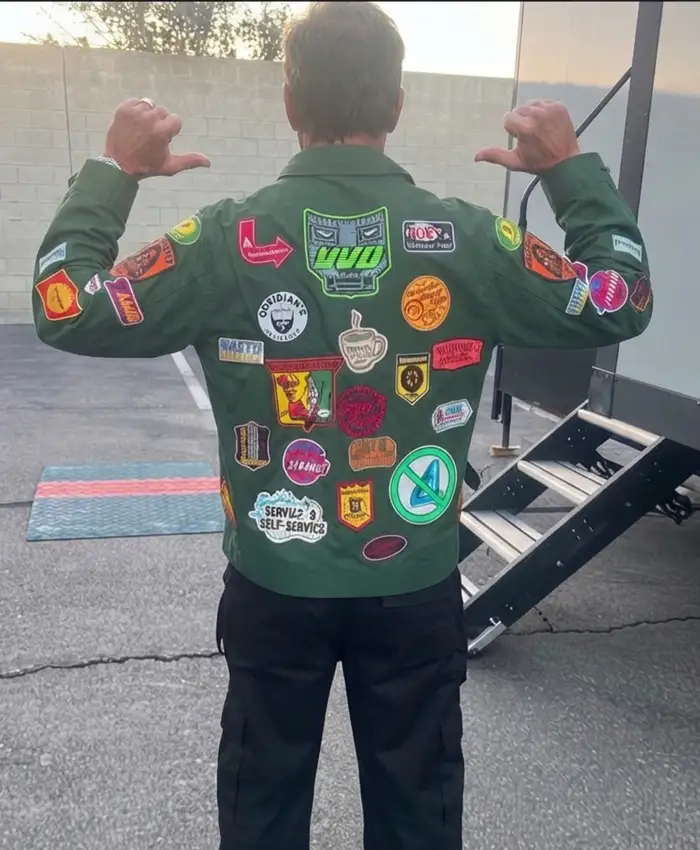 Robert Downey Jr. Green Patch Jacket For Sale