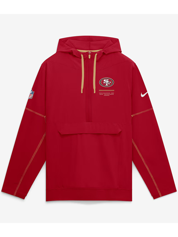 San Francisco 49ers 2026 Sideline Anorak Half-Zip Jacket