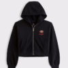 San Francisco 49ers Abercrombie & Fitch Black Full-Zip Hooded Jacket