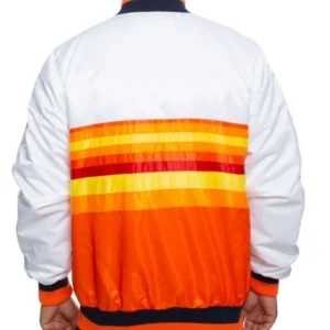 Satin Baseball Jacket Astros