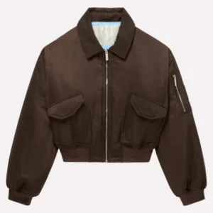 Scarlet And Sam Bomber Sky Brown Jacket