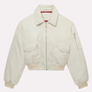 Scarlet And Sam Bomber White Jacket