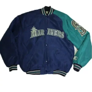Seattle Mariners Navy Blue Vintage Varsity Jacket