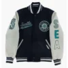 Seattle Mariners Script Tail Letterman Varsity Jacket