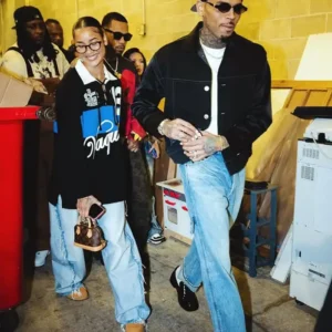 Shop Chris Brown Boston Black Contrast-Stitch Jacket