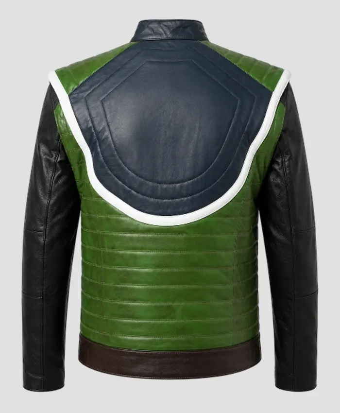 Shop DBZ Broly Bardock Green Leather Jacket