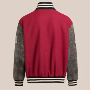 Shop Found Crimson Letterman Varsity Jacket