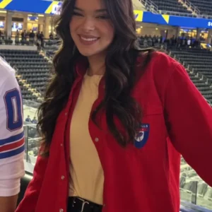 Shop Hailee Steinfeld SoFi Stadium Red Jacket