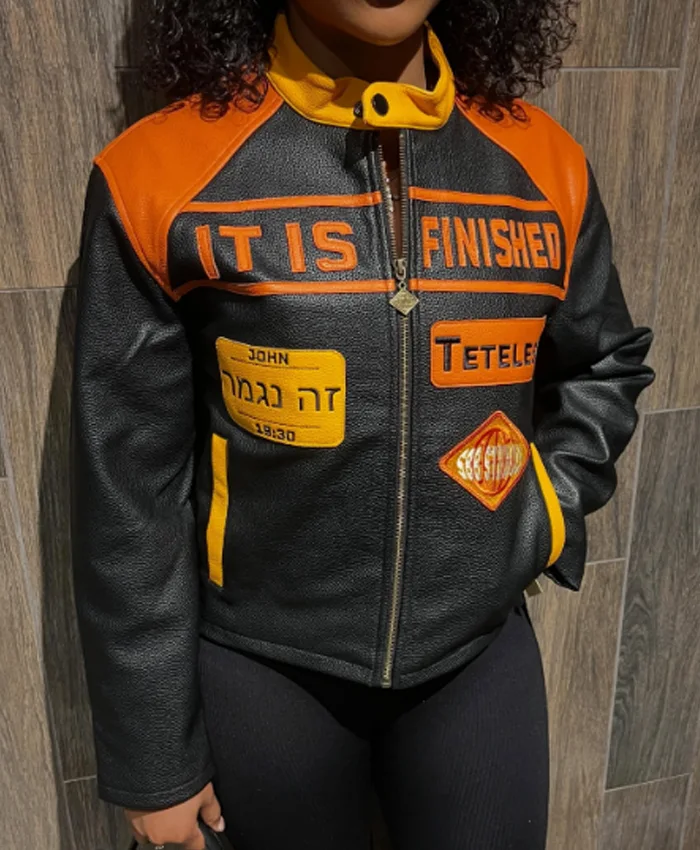 Shop Jaedyn Shaw It Is Finished Leather Jacket