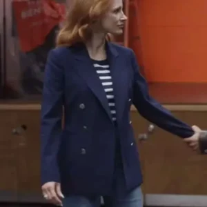 Shop Jessica Chastain Dreams 2026 Blue Blazer