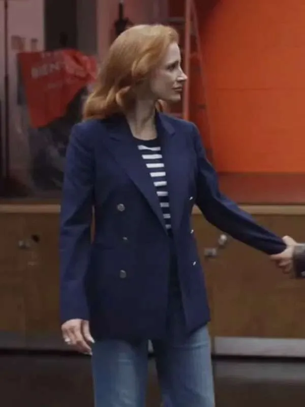 Shop Jessica Chastain Dreams 2026 Blue Blazer