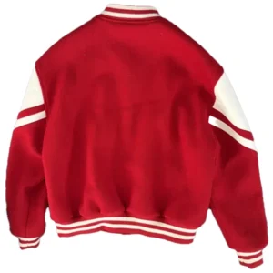 Shop Justin Jefferson Arrival Red Celine Jackson Teddy Jacket