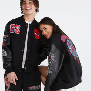 Shop Marvel Aero Spider-Man Varsity Bomber Jacket