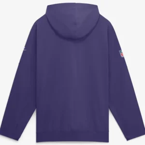 Shop Minnesota Vikings Nike Sideline Purple Anorak Half-Zip Hooded Jacket