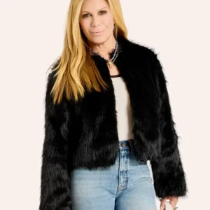 Shop New York Yankees by Jill Martin Black Fur Jacket