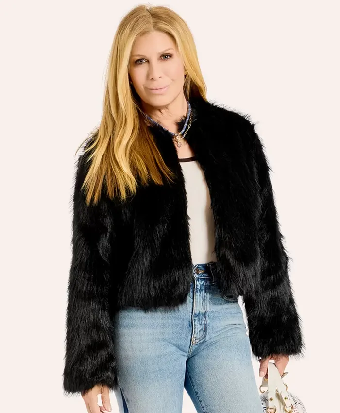 Shop New York Yankees by Jill Martin Black Fur Jacket