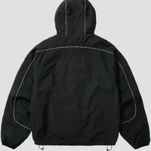 Shop Palace Piped Hooded Black Shell Jacket