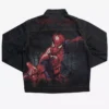 Shop Spider Man Denim Black Jacket