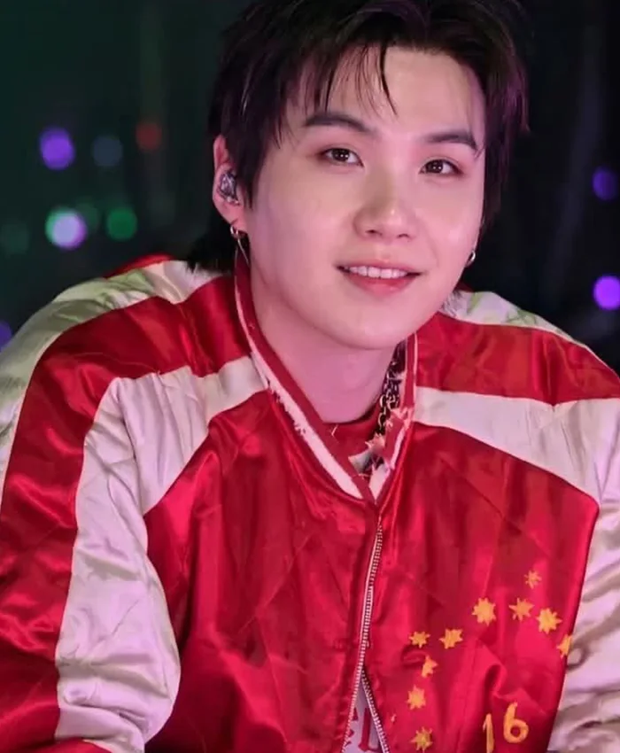 Shop Suga BTS World Tour ARIRANG Toronto Red Bomber Jacket