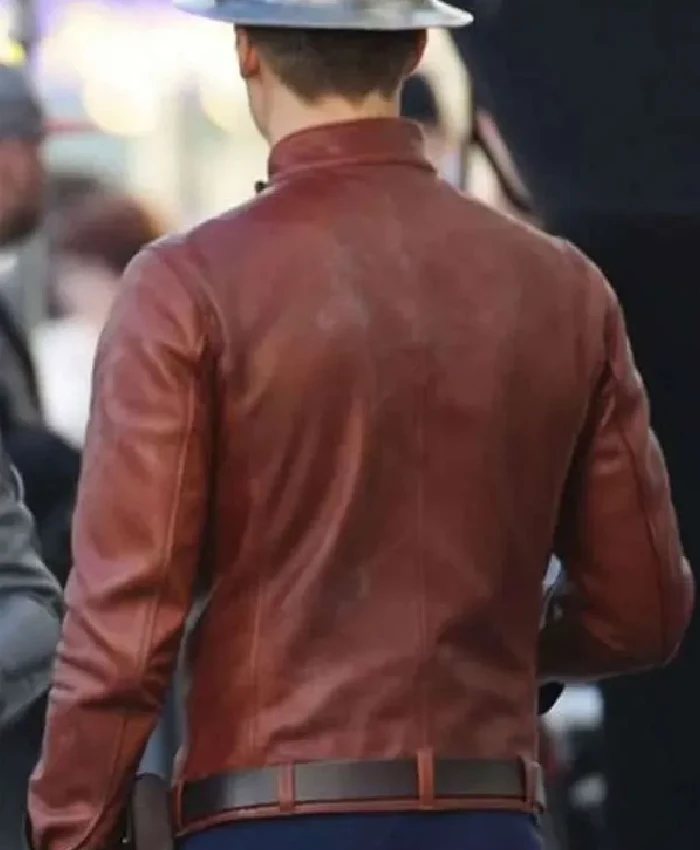 Shop The Flash Teddy Sears Brown Leather Jacket