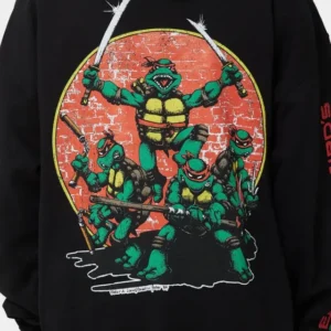 Shop Thrift X Teenage Mutant Ninja Turtles OG Ninja Turtle Hoodie Black