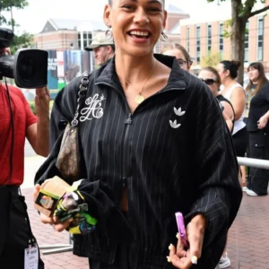 Shop Trinity Rodman Adidas x Willy Chavarria Pinstripe Track Jacket