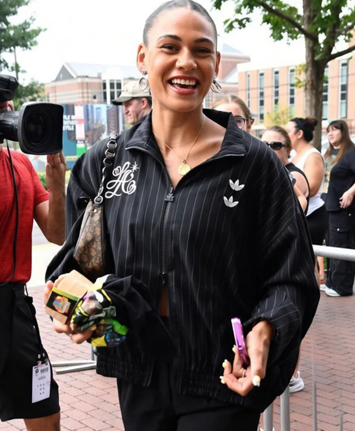 Shop Trinity Rodman Adidas x Willy Chavarria Pinstripe Track Jacket