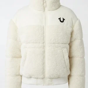 Shop True Religion Embroidered Sherpa Jacket