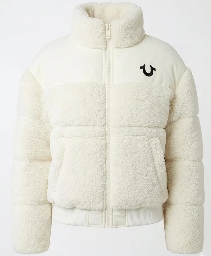 Shop True Religion Embroidered Sherpa Jacket