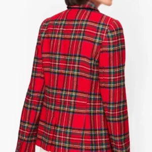 Shop Women Christmas Plaid Suit Jacket