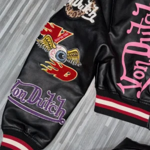 Shop Women’s True Religion Von Dutch Leather Jacket