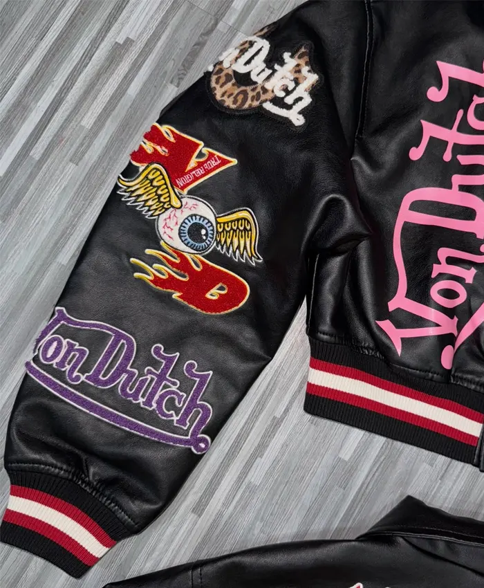 Shop Women’s True Religion Von Dutch Leather Jacket