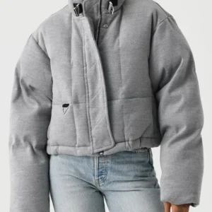 Shoreditch Ski Club Grey Puffer Jacket