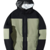 Snowboard Women’s Color Block Mountain Black-Green Jacket