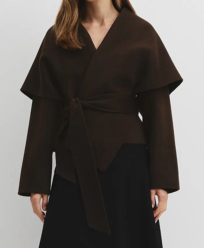 Soft Waterfall Belt Jacket