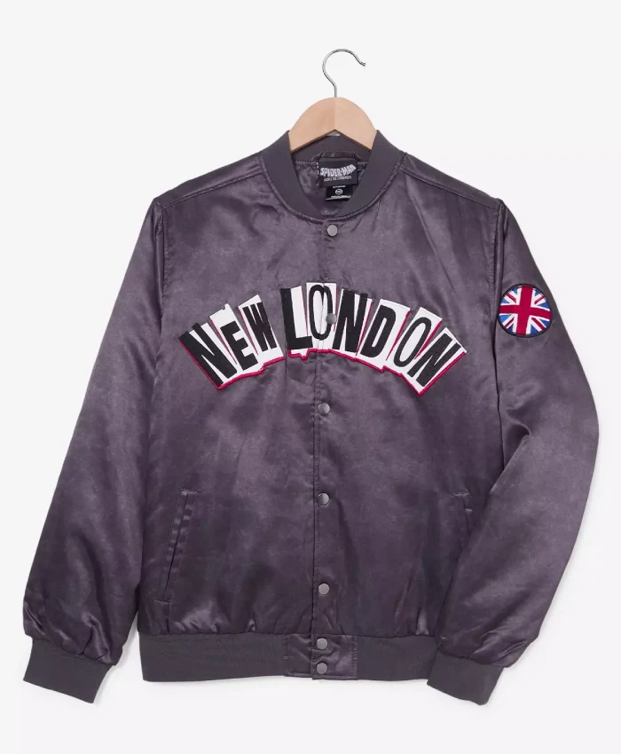 Spider Man Across the Spider-Verse New London Satin Bomber Jacket