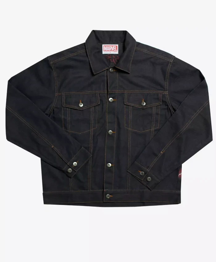 Spider Man Denim Black Jacket