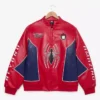 Spider Man Red Leather Moto Jacket
