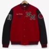 Spider Man Red and Black Wool Varsity Jacket