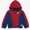Spider Man Red and Navy Blue Hooded Jacket