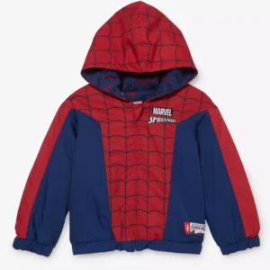 Spider Man Red and Navy Blue Hooded Jacket