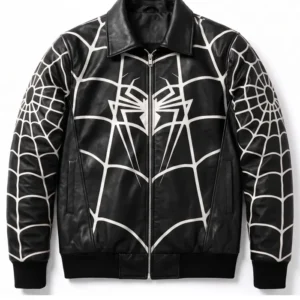 Spider-Man Web Symbiote Black Bomber Jacket For Sale