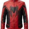 Spider Red and Black Leather Jacket