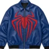 SpiderMan Oversized Leather Bomber Jacket