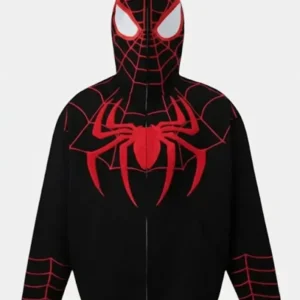 Spiderman Black Hoodie Full ZIP Up